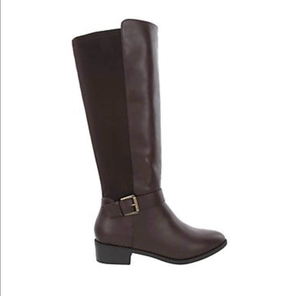 🎁 💝 New Tall Riding Boots Brown Color - Picture 2 of 3